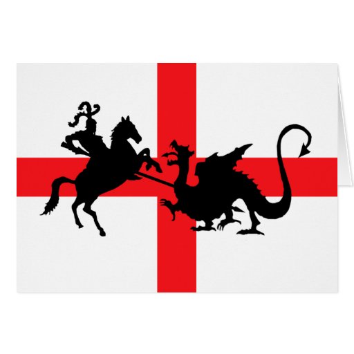 Englische Flagge George und der Drache Karte