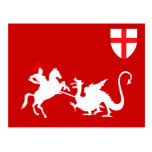 Englische Flagge George und der Drache Postkarte