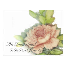 Englische Rose, die eine Einladung Postkarte-Beson