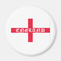 Englischer Flaggen-Weiß-Text Magnete