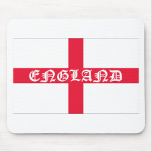 Englischer Flaggen-Weiß-Text Mousepad