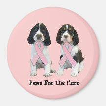Englischer Springerspaniel-Brustkrebs-Magnet Magnete
