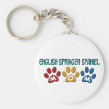 ENGLISCHER SPRINGERSPANIEL Mamma-Tatzen-Druck 1 Schlüsselbänder