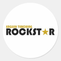 Englisches unterrichtendes Rockstar Aufkleber
