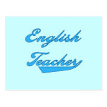 Englischlehrer-blaue Text-T-Shirts und Geschenke Postkarte