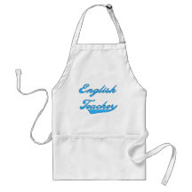 Englischlehrer-blaue Text-T-Shirts und Geschenke Schürzen