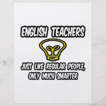 Englischlehrer… wie die regelmäßigen Leute, intell Flyerdruck