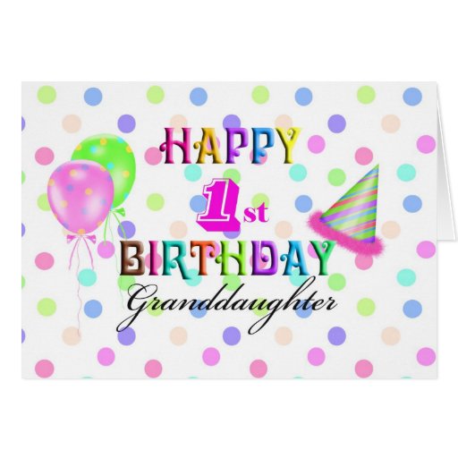 Enkelin-1. Geburtstag Grußkarte  Zazzle