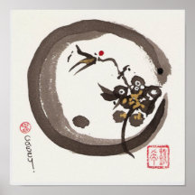 Enso ein Kunst-Druck Plakate