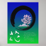 Enso Kreis und Zenklugheit durch Ryokan Plakat