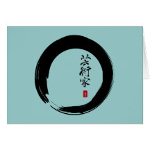 Enso mit Japaner für "Künstler " Karte