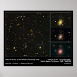 Entfernte Galaxie auf dem Hubble ultra tiefen Gebi Posterdruck
