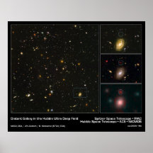 Entfernte Galaxie auf dem Hubble ultra tiefen Gebi Posterdruck