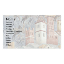 Entfernung der Teufel von Arezzo Visitenkarten Vorlage