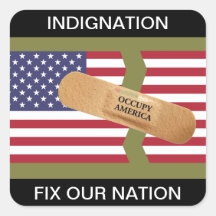 ENTRÜSTUNGS-VERLEGENHEIT UNSERE NATION QUADRATSTICKER