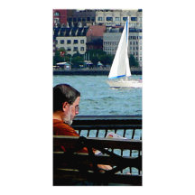 Entspannung durch die Manhattan-Skyline Personalisierte Photo Karte