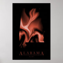 Entwurfs-Karten-Plakat von Alabama