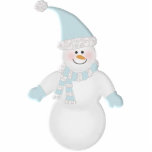 Entzückend niedlicher Snowman Photo Skulpturen
