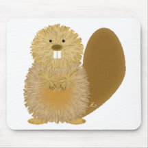 Entzückende Tierzeichnungen: Biber Mousepads