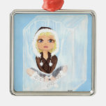 Entzückender Eskimo in einem Würfel des Eises Weihnachtsbaum Ornamente