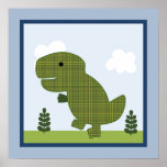Entzückendes Wand-Kunst-Plakat des Dinosaurier-3