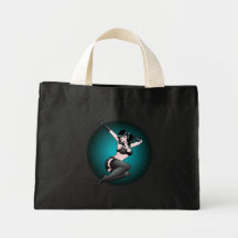 Enviro-Freundliche Pinup-Mädchen-Taschen-Retro Tas