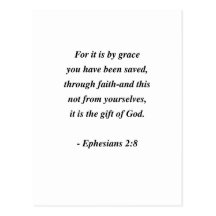EPHESIANS 2:8 POSTKARTE