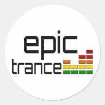 Epische Trance-Musik mit Stereoentzerrer Runde Sticker