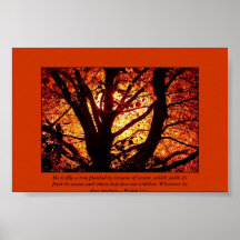 Er ist wie ein Baum gepflanztes… Plakat