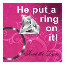 Er setzte einen Ring auf ihn - Save the Date Personalisierte Ankündigungen