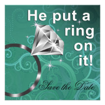 Er setzte einen Ring auf ihn - Save the Date Ankündigungskarten