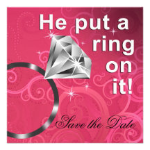 Er setzte einen Ring auf ihn - Save the Date Einladungskarte