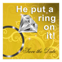 Er setzte einen Ring auf ihn - Save the Date Individuelle Einladungskarten