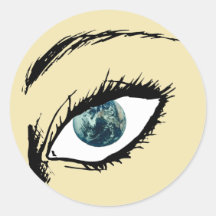 Erdauge Runder Sticker