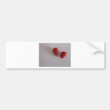 Erdbeeren als Herz Auto Aufkleber