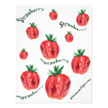 Erdbeeren Individuelle Einladungskarte