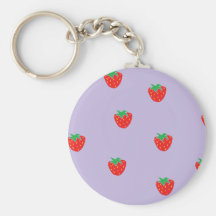 Erdbeeren lila schlüsselanhänger