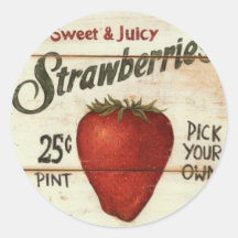 Erdbeeren Runde Sticker