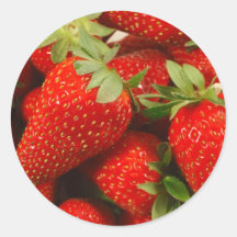 Erdbeeren Runder Sticker