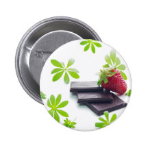 Erdbeeren Schoko Waldmeister Stillleben Anstecknadelbuttons
