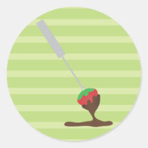 Erdbeeren und Schokoladen-Fondue Sticker