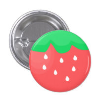 Erdbeerknopf Anstecknadelbutton