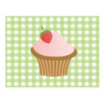 Erdbeerschokoladen-kleiner Kuchen Postkarten