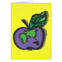 Erde Apple Grußkarte
