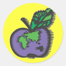 Erde Apple Sticker