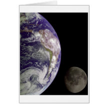Erde und Mond durch Galileo Grußkarten