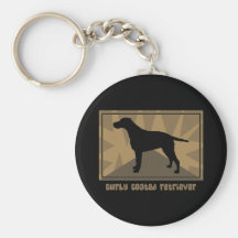 Erdiger gelockter überzogener Retriever Schlüsselband