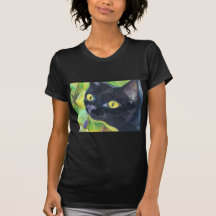 Erdnuss-schwarze Katzen-Entwurf Tshirts