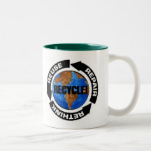 Erdtag recyceln den besonders angefertigten Becher Kaffeehaferl