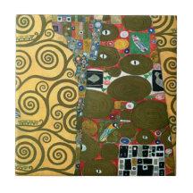 Erfüllung (die Umarmung) durch Gustav Klimt Fliesen